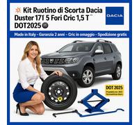 Set Galette de Secours Dacia Duster 135/90 R17 DOT2025 Cric 1.5T
