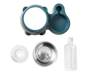 Set Gamelles Pour Animaux - Double Bol Distributeur | Gamelles Inclinées Eau Et Nourriture | Pour Chats, Chiens Et Petits À Moyens Animaux | Accessoire Pratique Maison Facile Nettoyage Et Alimentation