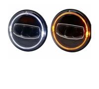 Set Gauche Et Droit pour Jeep CJ-7r 1976-1986 Feu De Jour Clignotant Halo Ambre Phare Avant LED 7 Pouces(Left)
