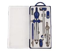 Set géométrie à boussole Extensible Boîte à étage en alliage zinc Boîte à étanches en mathématiques Durable Set Office scolaire Kit de dessin avec un faisceau de palette de