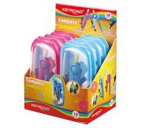 Set Géométrique Keyroad Compas, Règle, Taille-Crayon, Gomme Boîte P10 Mix Prix Par 1Pc