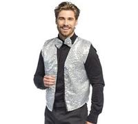 Set Gilet et Nœud -Spangles Argent L/XL Boland argent