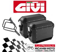 Set Givi Valises Latéral All. Alaska Noir + Supports Suzuki GSF 650 Bandit GSF S