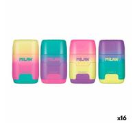 Set gomme et taille-crayon Milan Compact Sunset multicolore (16 pièces)