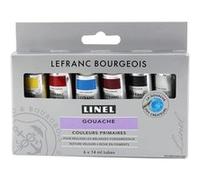 Lefranc Bourgeois Linel Gouache Extra-Fine 6 x 14 ml Mix Set Couleur Primaire