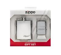 Zippo Set Gourde et Briquet - briquet fabriqué aux USA - Flamme résistante au vent gris