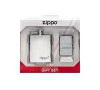 Zippo Set Gourde et Briquet - briquet fabriqué aux USA - Flamme résistante au vent gris