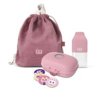 Set goûter enfant rose + accessoires