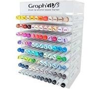 GRAPH’IT Marqueurs à Dessin - Coffret de 96 Marqueurs Alcool Double Pointe - Illustration, Manga - Pointe Extra Fine et Pinceau - Présentoir 8 Niveaux - Couleurs Mélangeables et Rechargeables