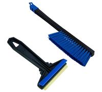 Set Grattoir Pare Brise Voiture Grattoir a Glace Murska et Balai Neige Voiture Balayette Neige Voiture Brosse à Neige Voiture Auto Hiver de Finland L&P A054+A059 (Set - Noir Bleu)
