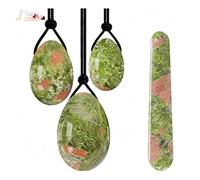 Set Green Jade Eggs balls Stone Multiple colors and styles Natural Green stones Jade Egg Massage Stone for Women pelvic strength Body Train Crystal Balls (Four-piece set,4pcs-15)