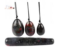 Set Green Jade Eggs balls Stone Multiple colors and styles Natural Green stones Jade Egg Massage Stone for Women pelvic strength Body Train Crystal Balls (Four-piece set,4pcs-1)