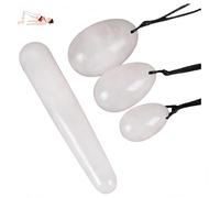 Set Green Jade Eggs balls Stone Multiple colors and styles Natural Green stones Jade Egg Massage Stone for Women pelvic strength Body Train Crystal Balls (Four-piece set,4pcs-4)