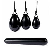 Set Green Jade Eggs balls Stone Multiple colors and styles Natural Green stones Jade Egg Massage Stone for Women pelvic strength Body Train Crystal Balls (Four-piece set,4pcs-6)