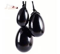 Set Green Jade Eggs balls Stone Multiple colors and styles Natural Green stones Jade Egg Massage Stone for Women pelvic strength Body Train Crystal Balls (Three-piece set,3pcs-15)
