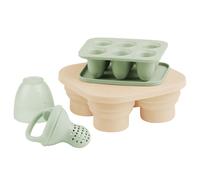 Babymoov Set 2 bacs glaçon bébé + 1 grignoteuse – Silicone premium avec couvercle