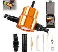 Set Grignoteuse Tôle, Double Tête Découper Coupe-plaque de Perceuse Électrique, Outils de Tôlerie Réglable à 360 Degrés, Coupe Plaque sur Perceuse, pour Plupart des Métaux e Profilés Complexes