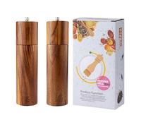 Set Grinder au poivre Set Refipillable Wood Pepper Mill Bottle Mill pour la cuisine