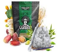 Set Guarani Ashwagandha Cactus 500g avec accessoires - Yerba maté avec ashwagandha et ginseng, Calebasse, bombilla et accessoires,Caféine naturelle