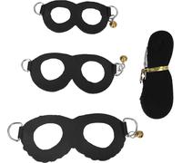 Set hamster ceinture et laisse cuir artificiel souple facile à porter gilet de randonnée pour rats avec clochettes noir