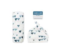 Set Hello World Lulujo Baby Triangle Bleu