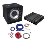 Amplificateur Crunch CBP1000 4 canaux bass pack + sous-boîte Bass Reflex +...
