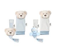 Set Hochets bébé pour pieds et poignets Ours bleu