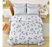 Set Housse de Couette 260 x 240 cm Coloré, Réversible Motif Aquarelle Romance Amour et 2 Taies d'oreiller 65x65 Microfibre Parure de Linge de Lit avec Fermeture Éclair