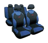 Set Housse Drive-Jeans de Siège Avec 5 Couverture Appuie-Tête en Tissu Jeans