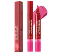 Set Huile et Crayon pour Lèvres, Rouge à Lèvres avec Crayon Contour, Cosmétiques Nourrissants Non Collants pour Femmes et Filles