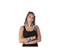 Generique Set indienne P'tit Clown 50412 – bandeau, boucles d'oreilles, bracelet, collier – Bleu
