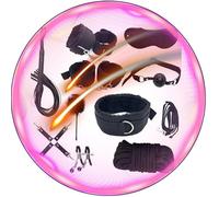 Set Interactif De Loisirs De 10 PièCes, Une Combinaison Amusante Pour Des Cadeaux AgréAbles Pour Les Couples - Q (Noir)