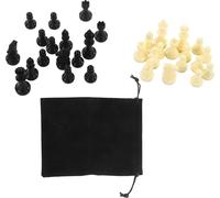 Set international de pièces d'échecs PP plastique double couleur 32 hommes d'échecs avec sac de rangement pour le jeu