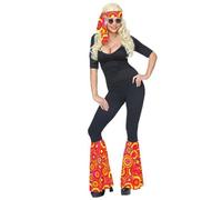 W WIDMANN MILANO Party Fashion - Ensemble hippie années 60/70, bandeau et mitaines, accessoires Flower Power pour soirée à thème, carnaval