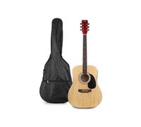 Set Johnny Brook Jb300 Guitare Acoustique, Starter Set, Kit Complet Débutant, Guitare Naturelle + Housse De Guitare, Sangle, Accordeur, Médiators, Cordes De Rechange, 105 Cm