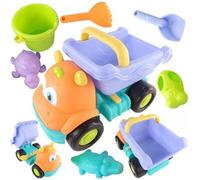 Set jouets de plage - LE BAZAR DE GAËLLE 34 - Camion déblayeur - Couleurs vives - 1 camion + 6 accessoires - Plastique durable