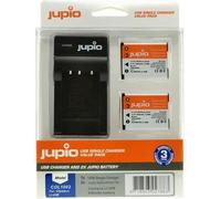 Set Jupio 2x Li-40B (Li-42B/NP45/D-Li63/EN-EL10 ) 650 mAh + chargeur USB