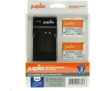 Set Jupio 2x Li-90B/92B 1270mAh batterie et chargeur pour Olympus