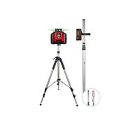 Set Laser multifonction horizontal et vertical Levelfix 550HVG avec Trépied pivotant 3 m et récepteur RLD100GR livré dans valise - NETIM - 554512