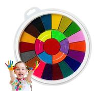 Set Lavable Pour Peinture Avec Les Doigts - Jouets Pour Dessiner Avec Les Doigts, Kit De Peinture Avec Les Doigts Caractéristiques Couvercle Hermétique | Jeu De Couleurs Lavables Pour Les Doigts