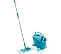 Set lave sol avec seau essoreur a roulettes Leifheit Clean Twist Ergo 52121, balais serpilliere plat, manche télescopique 110-140cm