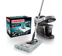 Set lave-sol avec seau essoreur à roulettes Leifheit Profi XL Black 55458 balai-serpillière plat avec housse Micro Duo design noir