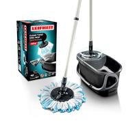 Set lave-sol avec seau essoreur Leifheit Clean Twist Disc Mop Ergo Black 52150 balai-serpillière à franges avec manche télescopique