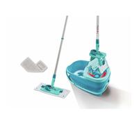Set lave sol avec seau essoreur Leifheit Clean Twist M Ergo 55391, balai serpillère à plat avec housse micro duo et supderduster