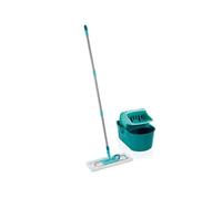 Leifheit Set lave-sol Profi Compact 55092 – seau essoreur, balai plat 42 cm, housse – Multicolore