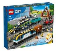 Set lego 60336 train de marchandises telecommande inclus 33 rails et accessoires - circuit + carte tigre - jeu construction