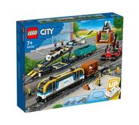 Set 60336 Train de Marchandises telecommande, Inclus 33 Rails et Accessoires - Circuit pour Lego + Carte Tigre - Jeu Construction