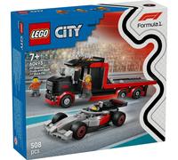 Set LEGO City 60493 Camion d'exposition avec Voiture F1 Audi 508 pièces Noir et Rouge