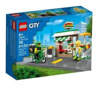 Set LEGO City - LEGO - 40578 - Sandwicherie colorée - Livraison écolo à vélo - Plaque de route incluse