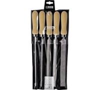 Set limes atelier 5 pcs avec manche bois Dick 13142020H